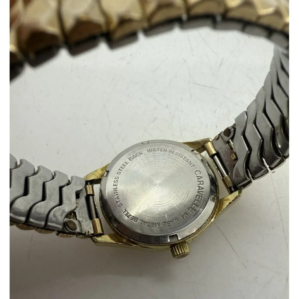 Vtg Caravelle Pennsylvania Watch Stretch Bracelet 1/20 10K GF Ivy League Champs
